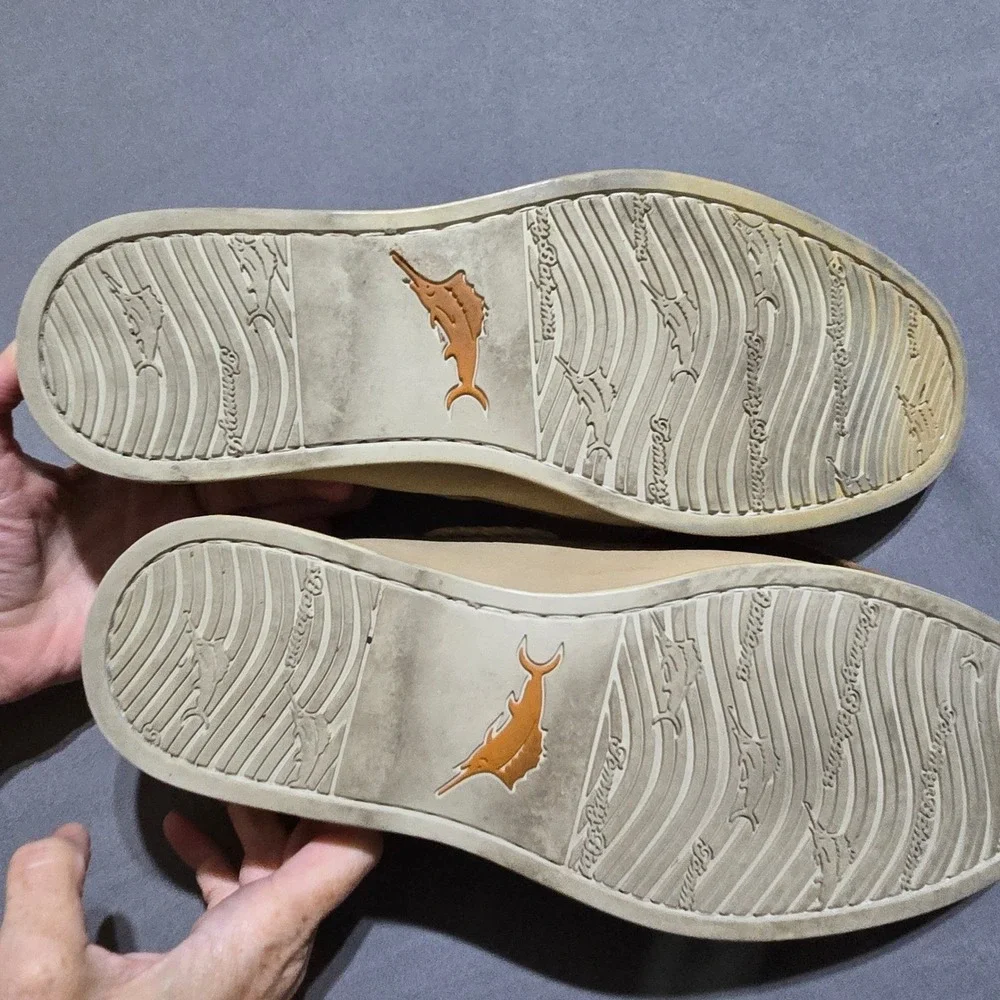 Tommy Bahama Brody Boat Shoes Mens 10 M Tan Brown Leather TFM00246-042